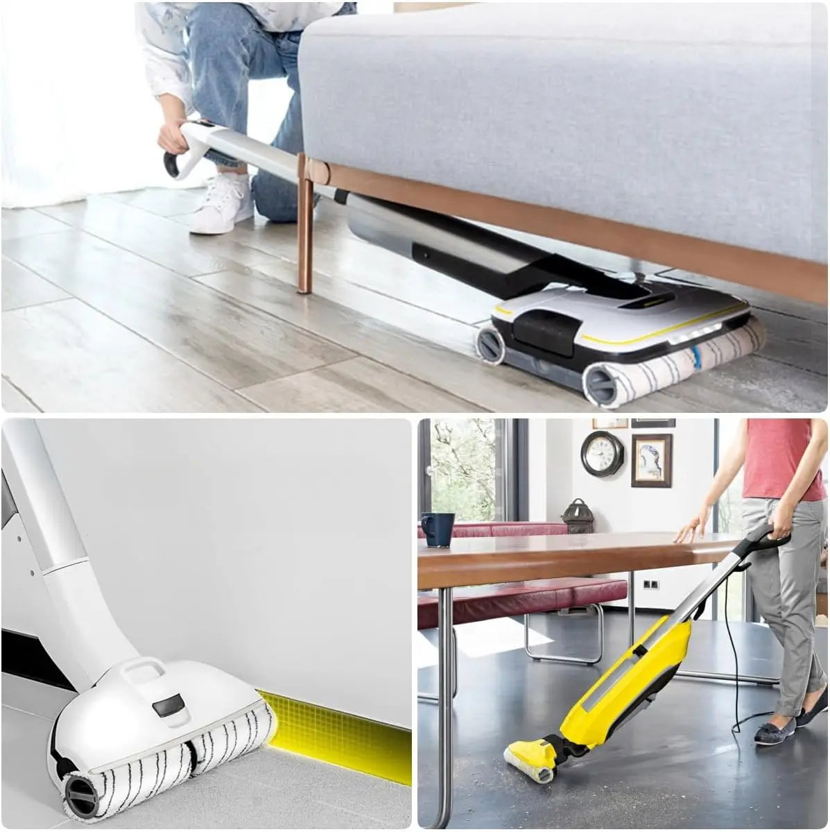 Rollers Brush Set for Karcher FC7 FC5 FC3D FC3 Cordless Hard Floor Cleanr, Multi-Surface Roller, Roller Brush Set for Kärcher FC