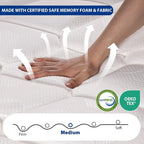 King Mattress 14 Inch, Hybrid King Size Mattress in a Box, Gel Memory Foam Mattress with Pocket Springs, Medium Firm Feel