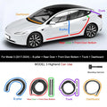 For Tesla Model Y 2021-2024 Door Seal Strip Kit Soundproof Rubber Weatherstrip for Model 3 B-Pillar Sealing Set Noise Reduction