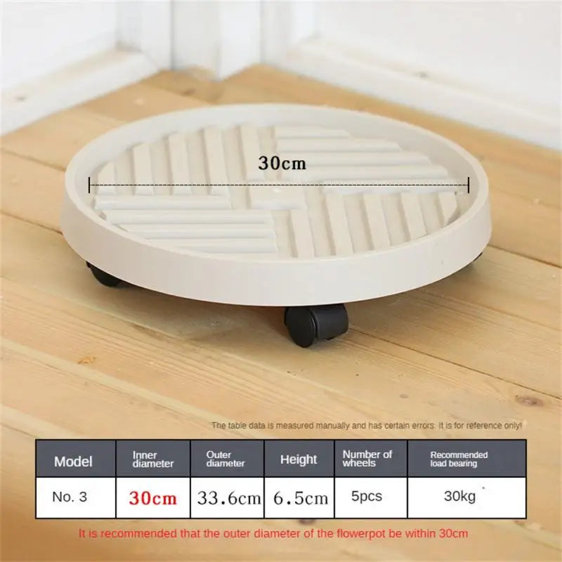 Flower Pot Stand Trays With Wheels Multifunctional Flower Disc Base Durable Movable Round Square Bonsai Plants Trays Home Decor