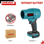 Brushless 200M/S Electric Brushless Turbo Blower 2000W Electric Air Blower Rechargeable Power Tool for Makita 18V Battery Pin
