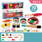 House Dollhouse Accessories Kitchen Model Role-Playing Mini Sushi Set Cutlery Toys Pretend Kitchen Toys Kitchen Food Toys