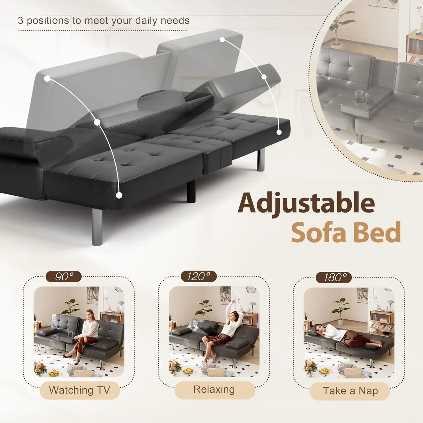 Folding Futon Sofa Bed Sleeper