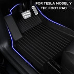 For Tesla Model Y 2021-2024 Floor Mat Left and Right Hand Drive TPE Carpet Waterproof Weather-resistant Foot Pads Mats