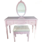 Girls Wood Modern Vanity Table Storage Mirror Drawers Luxury Bedroom Dressers Space Saving Penteadeira Quarto Furniture Home