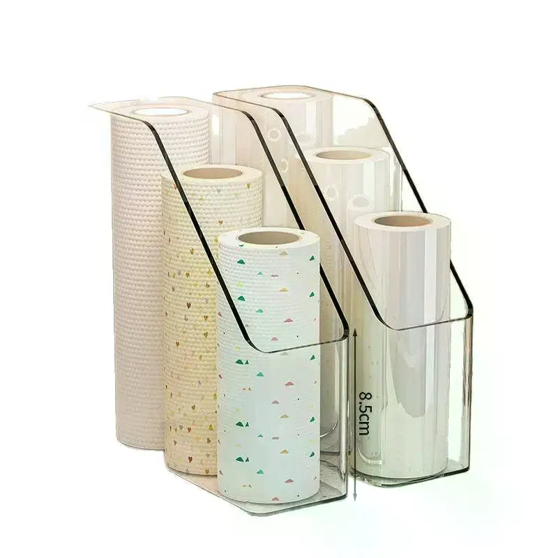 Kitchen Storage Box for Plastic Wrap and Gloves; Cabinet Door Organizer Garbage Bag Container