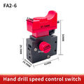 1PCS FA2-6/1BEK 250V 6A 5E4 Red Black Lock On Power Tool Electric Drill Trigger Switch Electric tool fittings switch