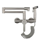 Foldable Kitchen Faucets with Double Joint Swing Arms Pot Filler Faucet Retractable Spout Bidet Sprayer Laundry Sink Mixer Tap