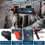 The Bosch GBH2-28DRE professional rotary hammer electric hammer drilling rig is multi-functional for construction sites, home us