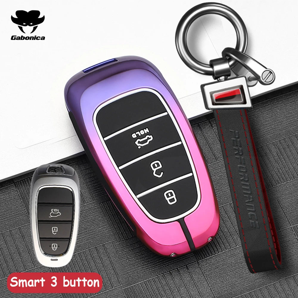 3 4 Buttons New Car Smart Key Case Cover For Hyundai N Performance Tucson Solaris Sonata Hybrid NEXO NX4 Santafe dn8 Accessories