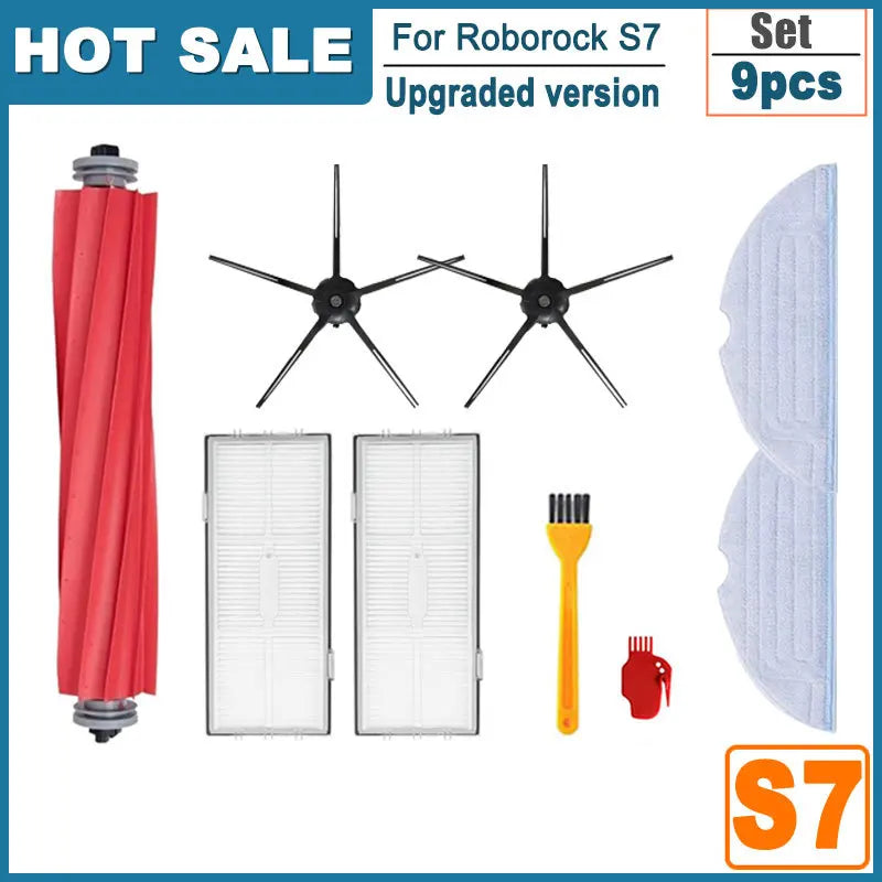 Filter Mop Cloth For Xiaomi Roborock S7 Max S70 T7S Plus Robot Vacuum Cleaner Accessories Main Side Brush Spare Parts