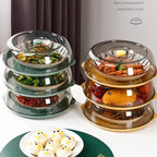 Kitchen Food Cover Insulated Vegetable Cover Multi-layer Transparent Dust-Proof Insect Food Insulation Cover Household Gadgets