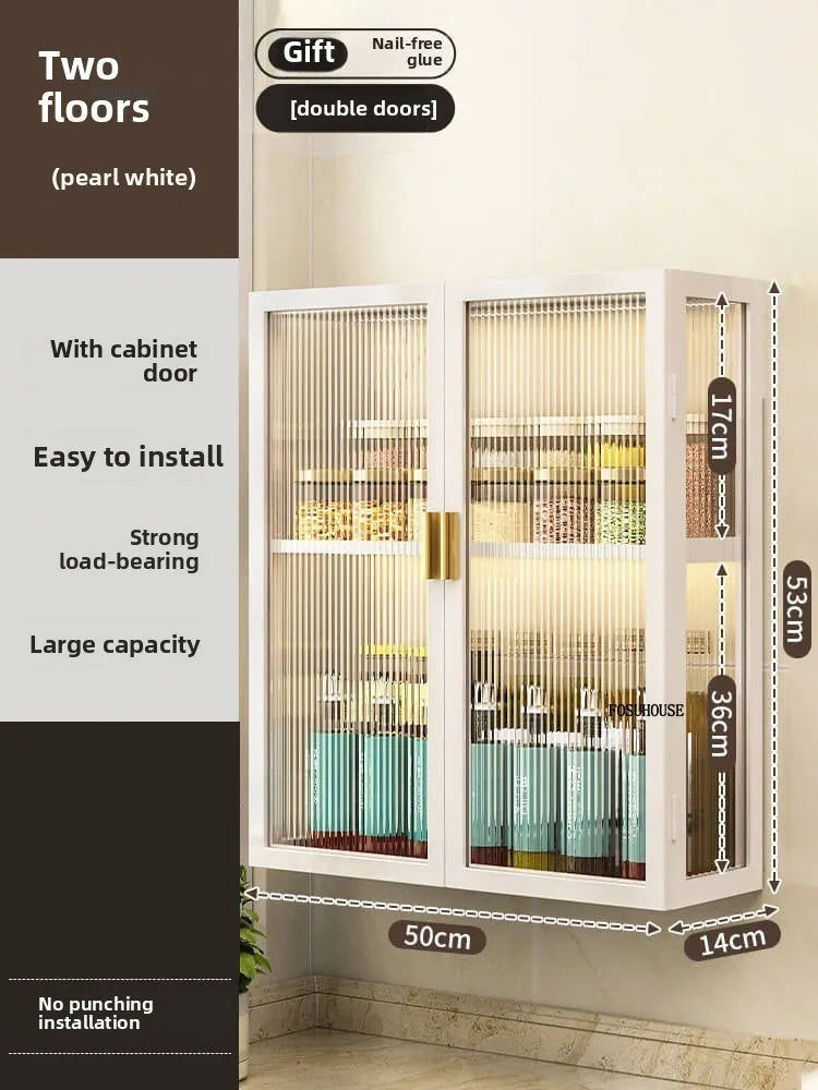 Japanese Acrylic Bathroom Cabinet Wall-mounted Mirror Box Transparent Bathroom Cabinets with Storage Rack Bathroom Furniture