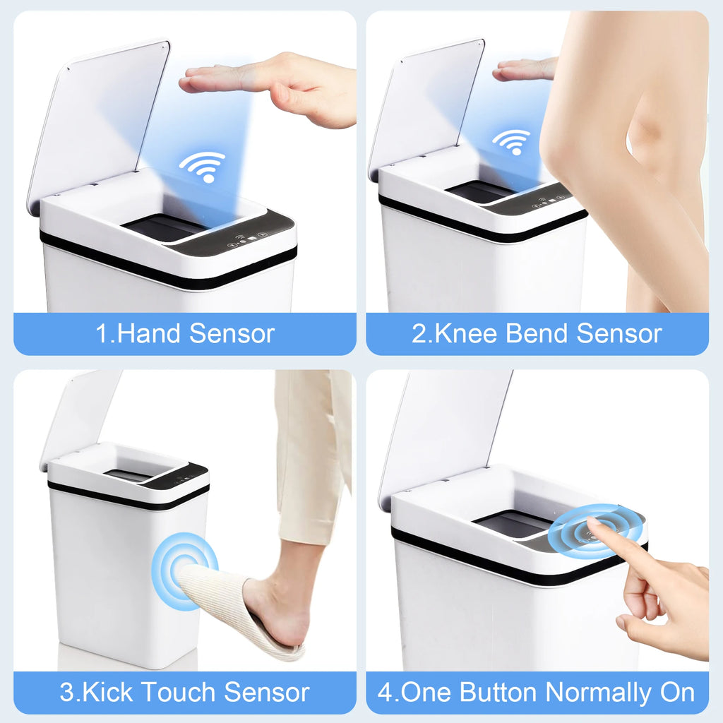 Touchless Motion Sensor Trash Cans (2-Pack)
