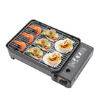 Portable Butane Gas Grill Camping BBQ Grills with Storage Box Indoor Tabletop Stove With Barbecue Kit Home Travel Accessories