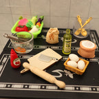 1/12 Dollhouse Miniature Kitchenware Kit Model Doll Kitchen Baking Supplies Decor Toy Micro Scene Construction Props