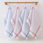 6/12Pcs, 45Cm*60Cm, Two-Color Kitchen Tea Towels, Pure Cotton Striped Plaid Kitchen Towels, Blue/Red Plaid, Dining Supplies, Kit