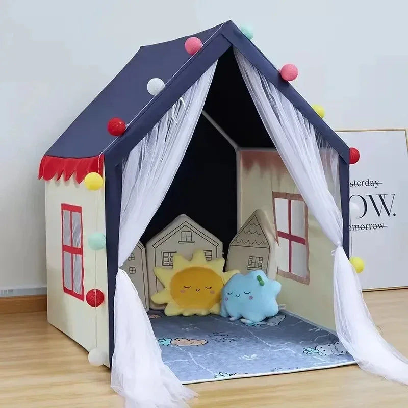 Indoor and Outdoor Tent for Children, Baby Princess Playhouse Super Large Room Crawling Tent Castle Princess Living Game Home
