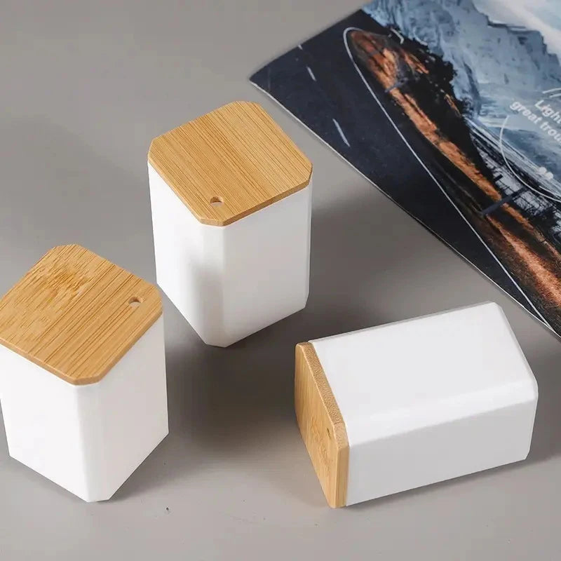 Kitchen Toothpick Box Household Tooth Pick Holder Container Living Room Portable Toothpick Dispenser Storage Bucket Storage Box