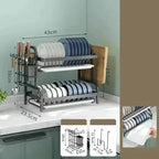 Kitchen Tableware Storage Box Multifunctional Cupboard Drain Rack Shelf Cupboard Storage Box Bowls