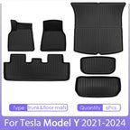 TPE for Tesla Model Y Floor Mats 2024 2023 2022 2021 All Weather Full Set Cargo Liners 3D TPE Odorless Floor Mat Trunk Frunk Mat