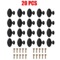 20pcs/set Round Cabinet Knobs Stainless Steel Drawer Knobs Kitchen Cupboard Pull Handles Furniture Hardware Accessory