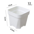New Thicken Flower Pots Succulents Plant Small Square Planter Cactus Mini Bonsai Pot Tray Creative Home Office Decor Garden Tool