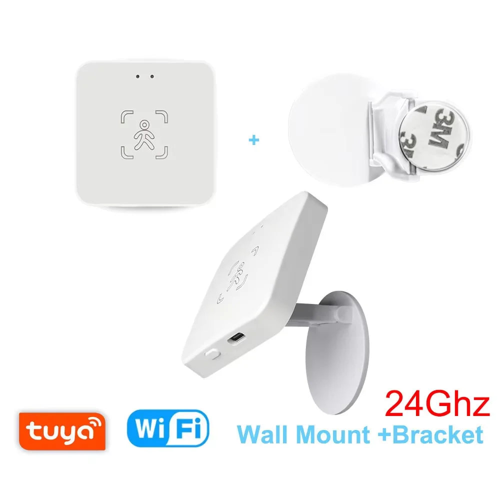 Tuya WiFi / Zigbee Human Presence Detector, Luminance/Distance Detection, Smart Human Body PIR Sensor 24G Support Home Assistant