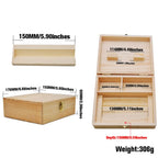 Stash Box Set Smoke Accessories With Rolling Tray Wood Natural Bamboo Storage Container for Herb Jar Grinder Organizer Men Gift