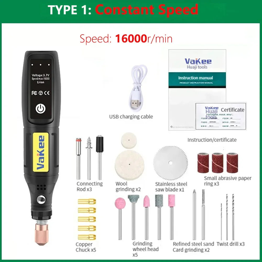 3.6V 5000-10000-15000r/min Electric Hand Drill Mini Engraver Drill Kit Tools Cordless Grinder Engraving Griding Drilling Machine