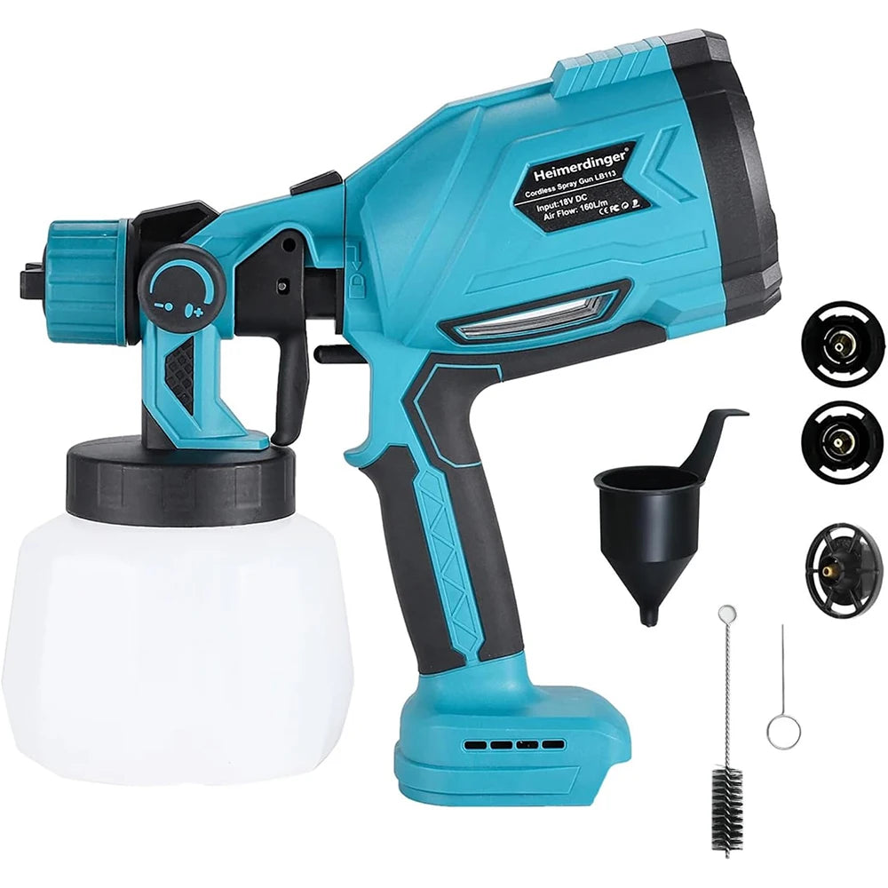Cordless Paint Sprayer for Makita 18V Battery,1000ML Container HVLP Spray Paint Gun for Furniture, Fences, Walls, No battery