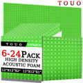 TOUO 6/12/24 Pcs Pyramid Acoustic Foam Sound Absorbing Studio Acoustic Treatment Noise Insulation For Walls Acoust Insulation