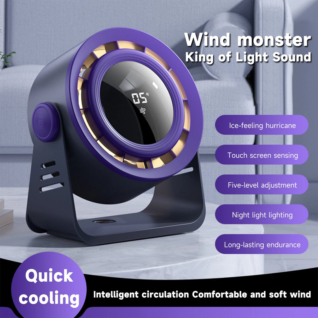 2025 new Desktop Circulating Electric Fan, Home Desktop Wall Mounted 3
