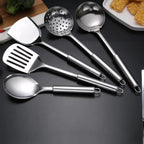 5Pcs Kitchen Cooking Utensils Set Stainless Steel Shovel Soup Spoon Spatula Utensils Dinnerware Cooking Tools Kitchen Gadgets
