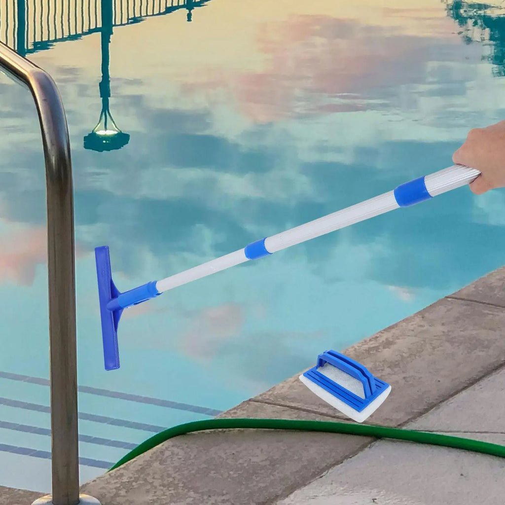 Swimming Pool Cleaning Set Supplies Pole Inflatable Net and Brush Nylon Leaf Skimmer Cleaner Kit