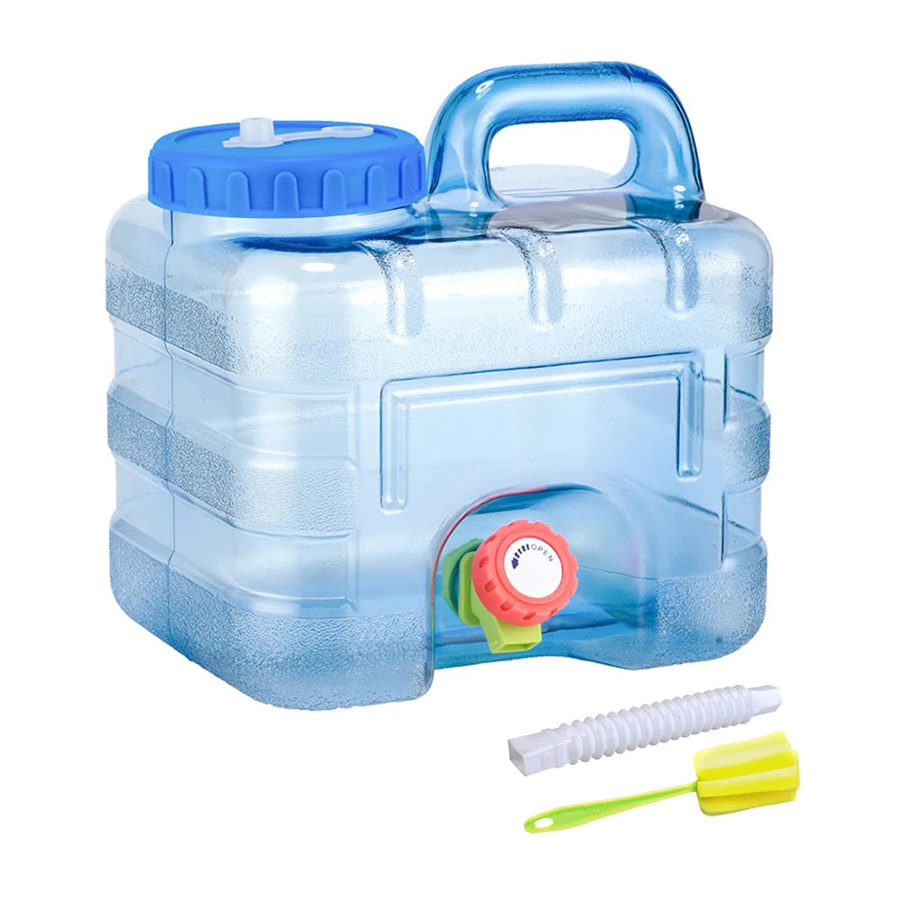 5.5/7.5/10/15L Camping Car Water Container PC with Faucet Water Storage Tank No Leakage Water Storage Bucket for Picnic Travel