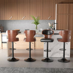 Home Bar Stools with Backrest (2-Pack)