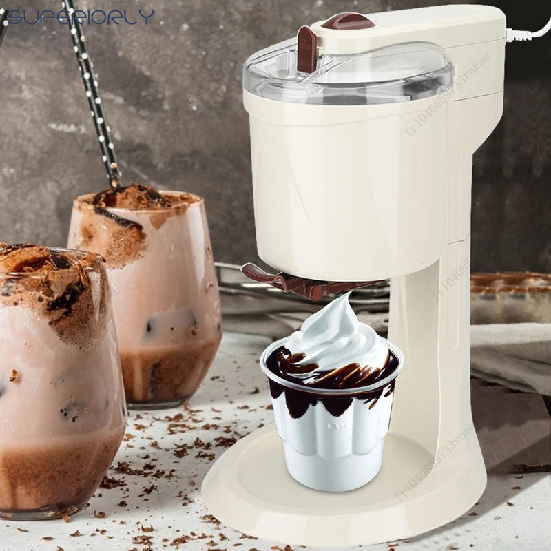 1L ice cream machine Manual automatic desktop simple operation large capacity mini soft ice cream machine household