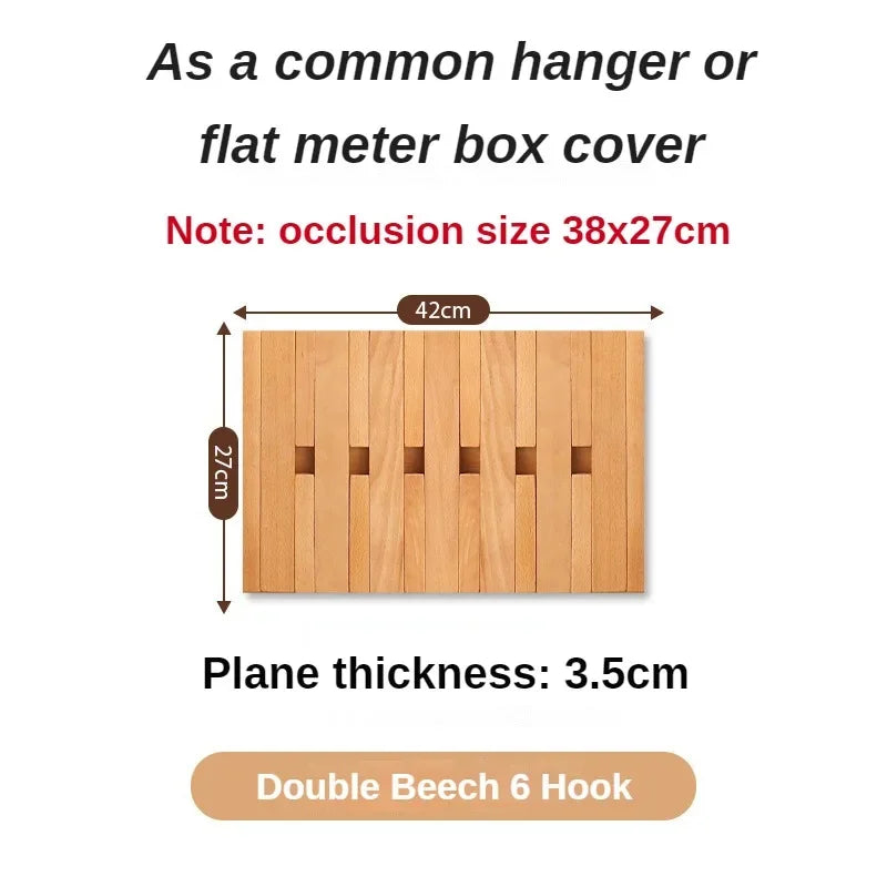 Solid Wood Wall Coat Racks Electric Meter Box Occlusion Clothes Racks for Wall Clothes Luxury Coats Hanger for Living Room