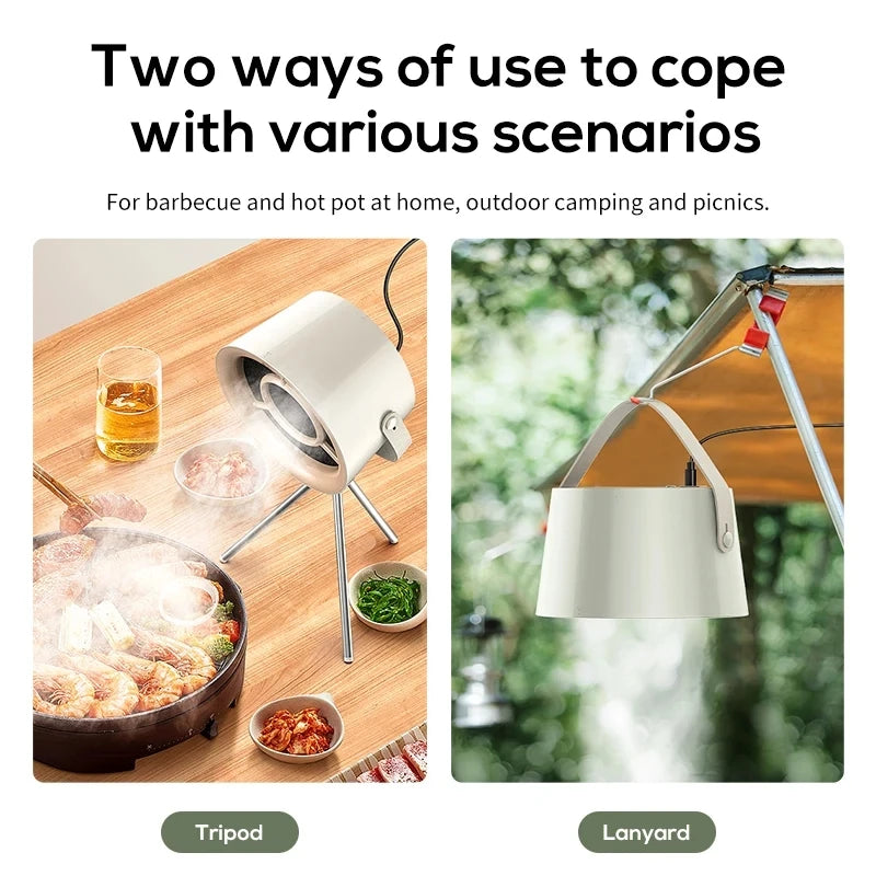 Portable Mini Kitchen Hood – USB Exhaust Fan, Desktop Range Hood, Strong Suction, Ideal for BBQ & Small Spaces