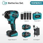 1000N.M Torque Brushless Electric Impact Wrench 1/2 inch Cordless Wrench Power Tool For Makita 18V Battery Pin