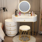 Pink White Vanity Table Women Luxury Nail European Big Stool Study Dressing Table Organizer Mesa De Maquillaje Home Furniture