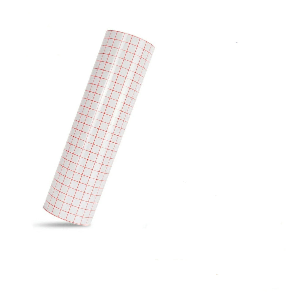 HTVRONT Clear Vinyl Transfer Paper Tape Roll-12 x 50 FT w/Alignment Grid Application Tape for Adhesive Vinyl for Decals