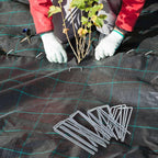 Garden Peg Silver Metal U-Shape Garden Staple Garden Ground Nail Film Fixed Pegs Gardening Fixing Tools Film Peg
