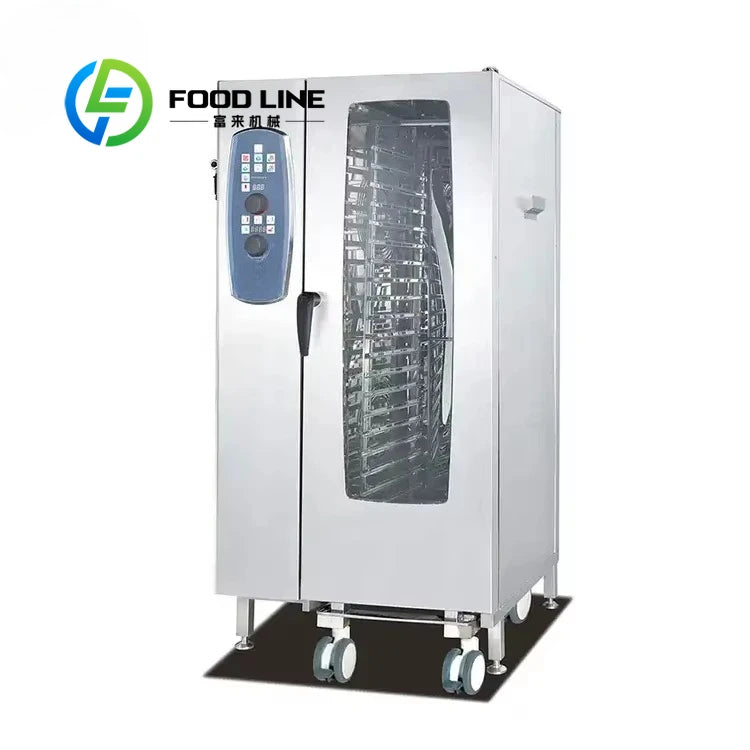 Customize Commercial Kitchen Multifunction Counter Top 20 Trays Electric Combination Combi Steamer Oven