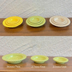 3Pcs Simulation Kitchen Dish Model Dollhouse Miniature Food Plate Western Cuisine Plate Toys For Mini Decoration DIY Accessories