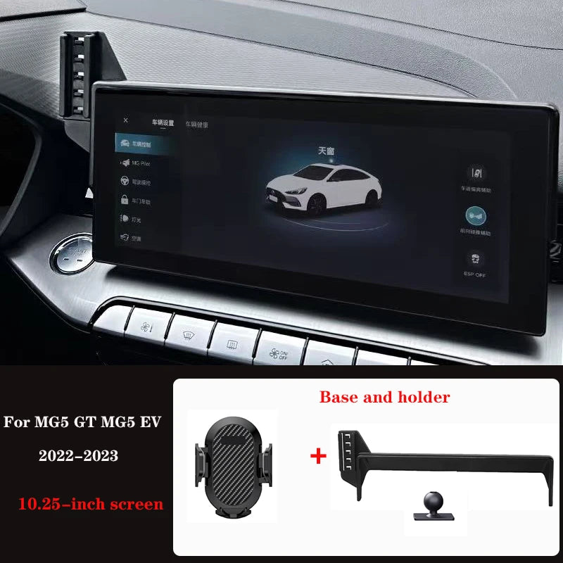Car Phone Holder For MG5 GT  MG5 EV 2022-2023 10.25-inch Screen Panel Fixed Base 15W Wireless Charging Phone Holder Car Mount