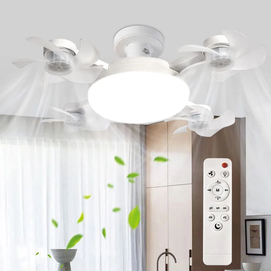 Universal Dimming Drone Fan with LED Light Remote Control Silent Ceiling Drone Fan 3 Gears for Dining Room Bedroom Living Room
