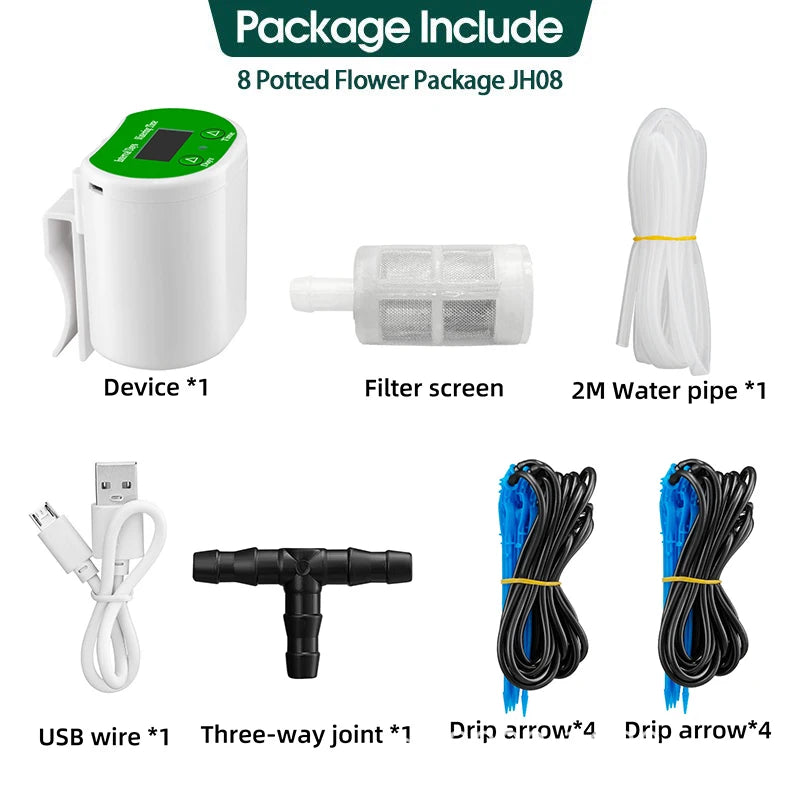 Eshico Smart Intelligent Watering Machine Digital Irrigation System Garden Tools Water Timer Adjustable Sprinklers Rechargeable
