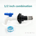 1~8PCS 1/2, 3/4, 1 Inch UPVC Double Female Thread Water Tank Joints Garden Irrigation Accessories Fish Tank Connector